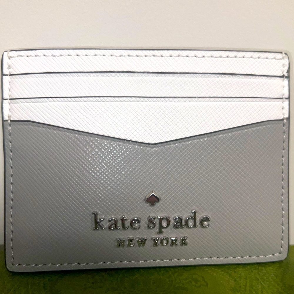 **SOLD*** White and Grey Kate Spade Card Holder